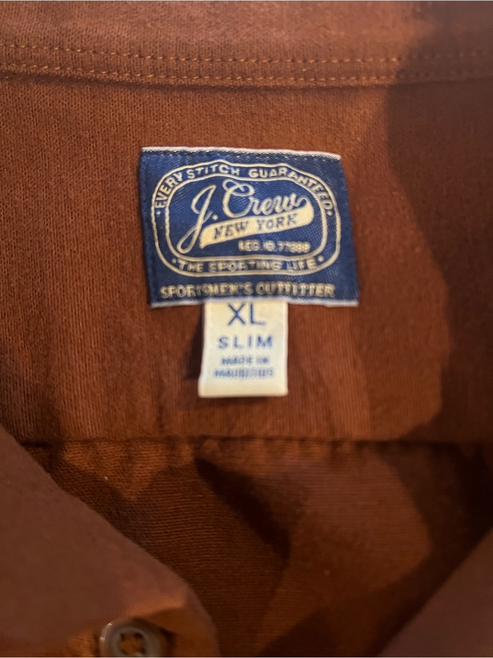 Men’s XL Slim J. Crew Heavyweight Chamois Workshirt - Picture 4 of 4